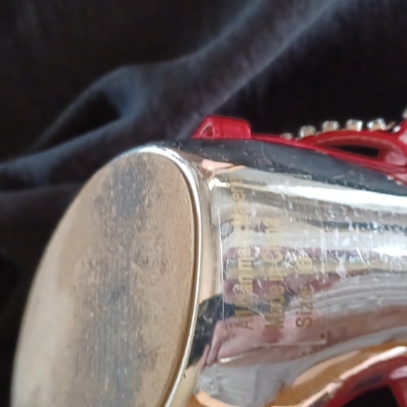 Allen's Platform 5"Satin Open Toed Heels - Picture 7 of 8